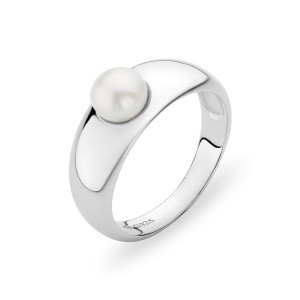 Inel lat de argint cu perla naturala alba DiAmanti SK23486R_W-G (Argint 925‰ 3,2 g.)